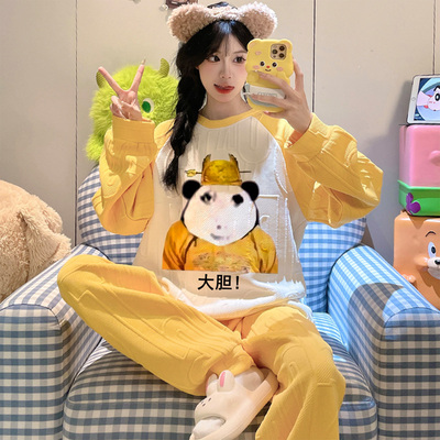 女初中生秋冬空气棉皇帝大胆睡衣