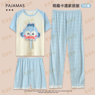 小丑鱼家居服女童夏季莫代尔睡衣