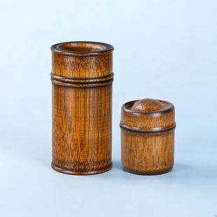 竹制茶叶罐竹制茶叶罐高端茶叶包装盒密封罐便携随身茶仓竹筒茶罐
