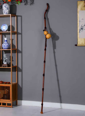 大漆筇竹文人杖竹根拐杖登山防身东坡杖徒步杖拐棍文玩手杖竹竿棍