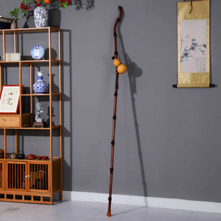 大漆筇竹文人杖竹根拐杖登山防身东坡杖徒步杖拐棍文玩手杖竹竿棍