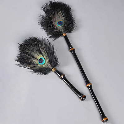 大漆筇竹除尘掸子孔雀鸵鸟毛掸子