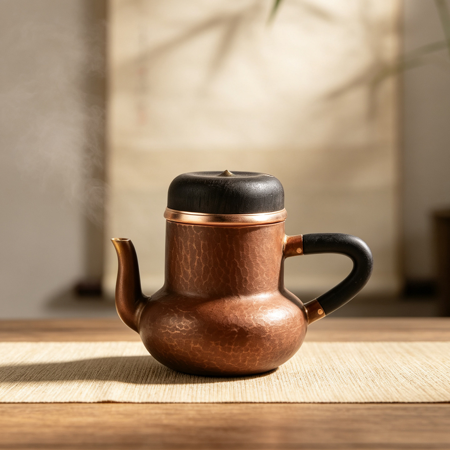 紫铜茶壶烧水煮茶铜壶茶室铜壶