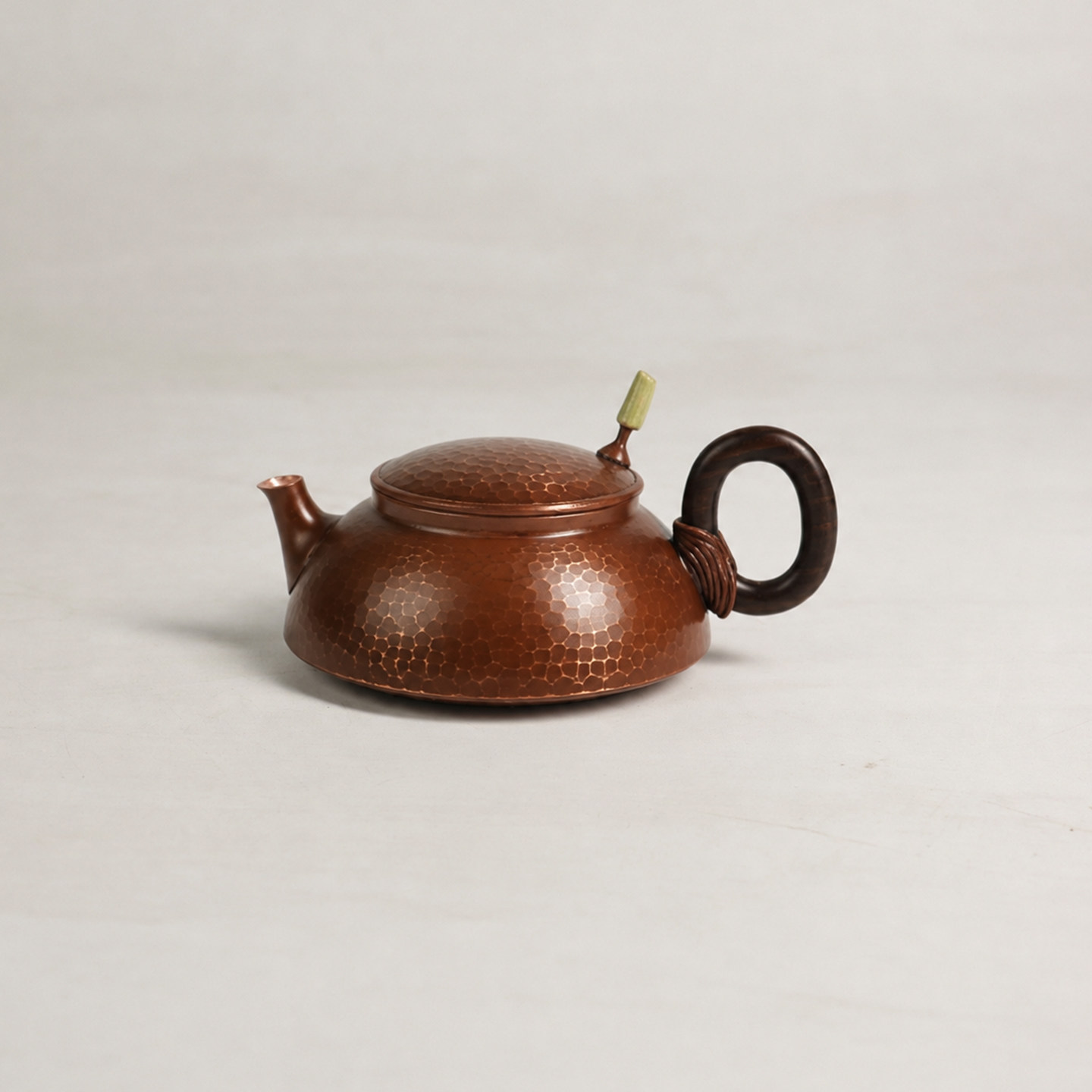 纯手工锻打紫铜茶壶喝茶烧水壶