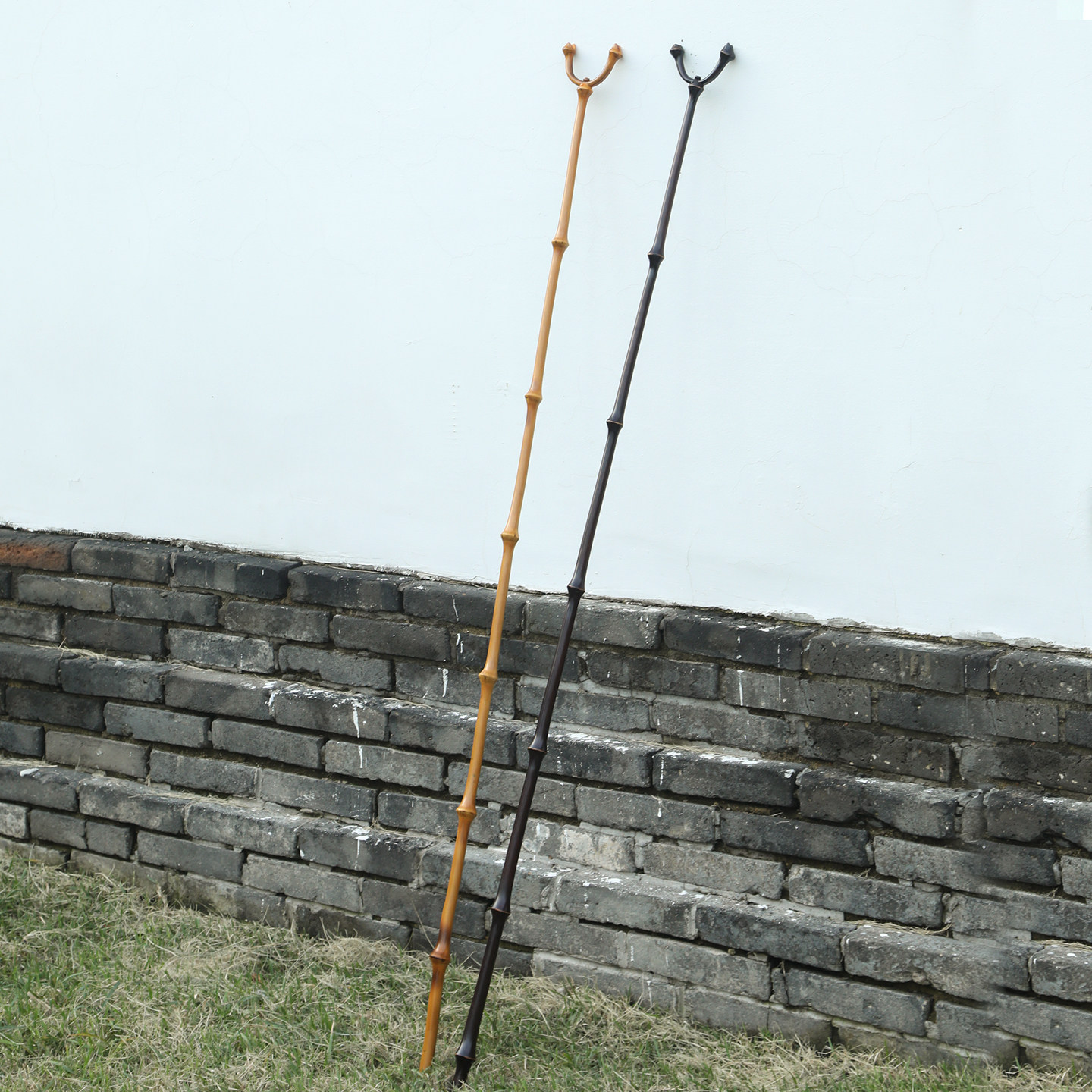 筇竹晾衣杆撑衣杆竹子晾衣叉阳台晒衣竹杆新中式取衣架挑画杆画挑