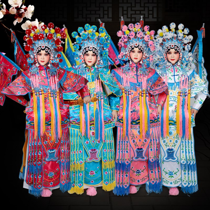 速发京越剧戏曲演出服装武旦刀马旦穆桂英普靠 古装将戏服大靠