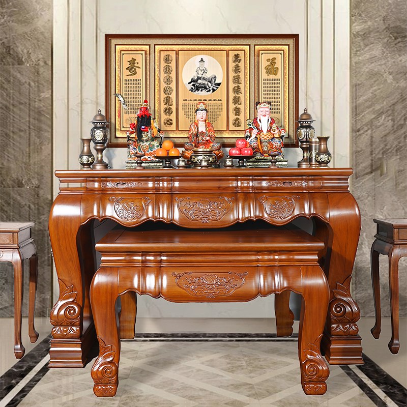 速发全神木乌金木供桌香观佛桌佛台家用条案中堂实台供台案音佛像