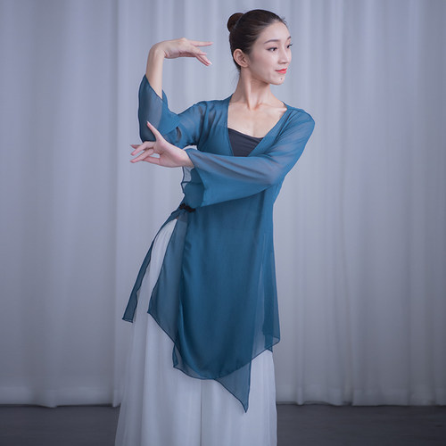 速发古典服练功舞禅服民族舞蹈服舞飘逸汉唐基舞服身韵服训茶服