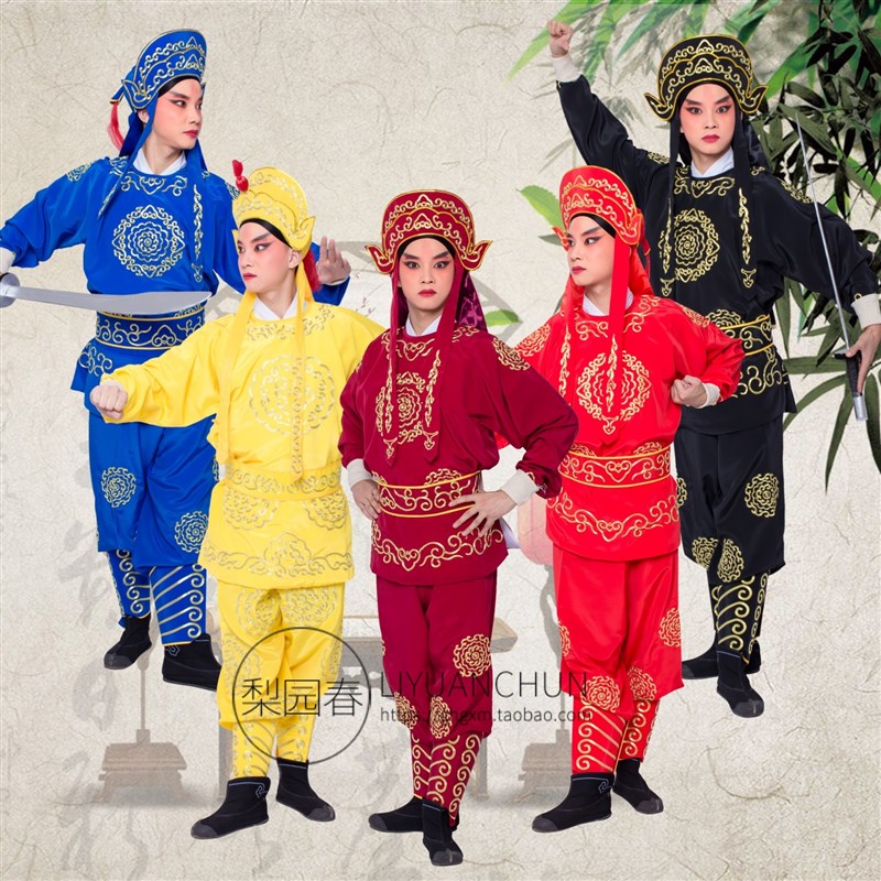 速发戏曲演出服小京越剧影视舞台武演表生龙套男兵衣装兵武将兵帽