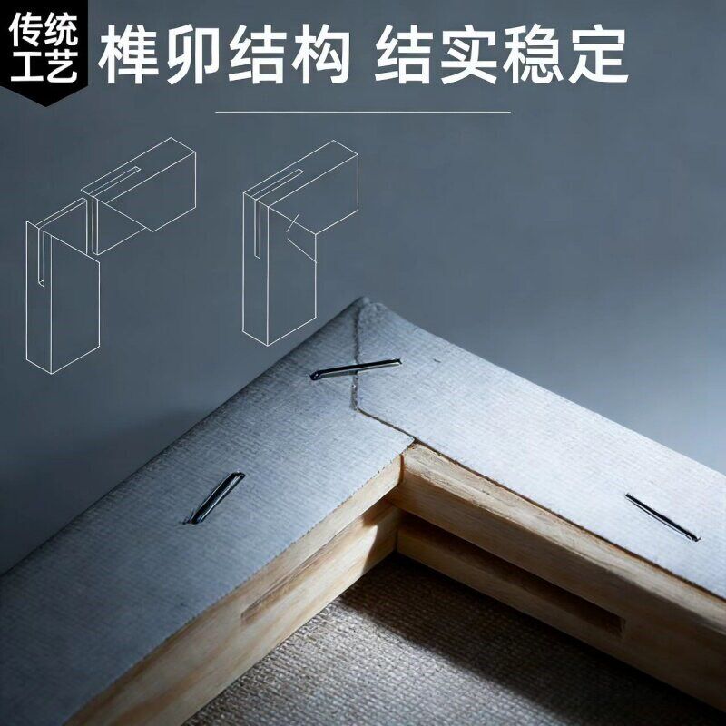 速发油画框带画布练习棉布亚麻中细纹适用丙烯水粉水彩油画颜料绷