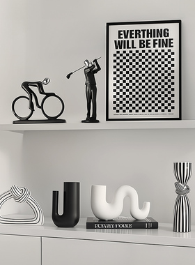 速发高档众象条纹摆件艺小术抽样板间家居软装饰品酒柜电视柜客厅