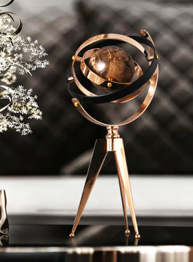 速发轻奢地球仪摆件关端柜公室书房客厅玄高酒柜电视办家居装饰品