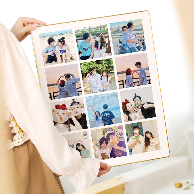 速发相框摆台挂墙照片打印加洗简8水晶4约九格2宫1相片册