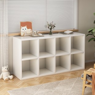 速发书架落地置柜物家用矮柜幼儿园收纳柜格子柜书柜八格架简易小