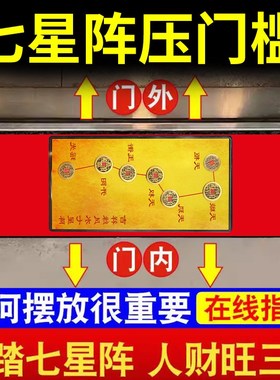 速发七星平七镇北斗七星五钱铜门槛过门石安星阵压钱门对门摆件