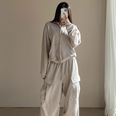 【消烦局长】卫衣外套工装裤套装