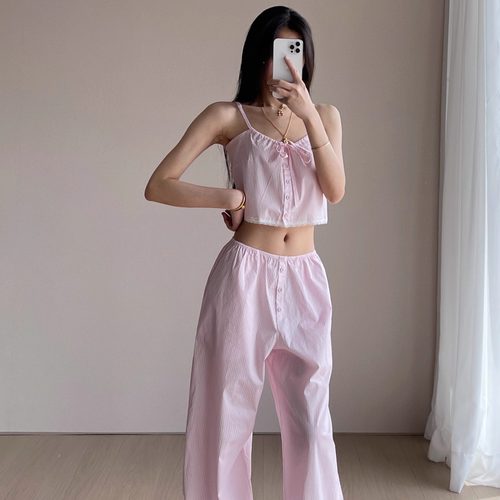 【消烦局长】长裤背心吊带套装