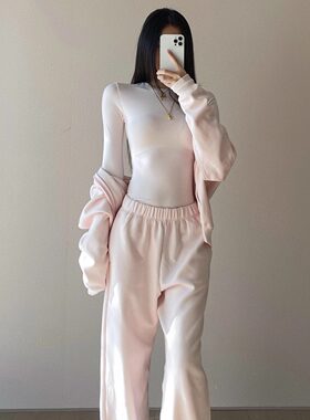【消烦局长】连帽拉链外套直筒裤