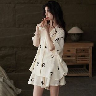 新款 薄款 睡衣女简约ins短裤 宽松休闲200斤大码 家居服 短袖 2026夏季