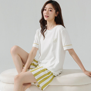 可外穿家居服网红风柔软舒适套装 短裤 短袖 2026睡衣女夏季