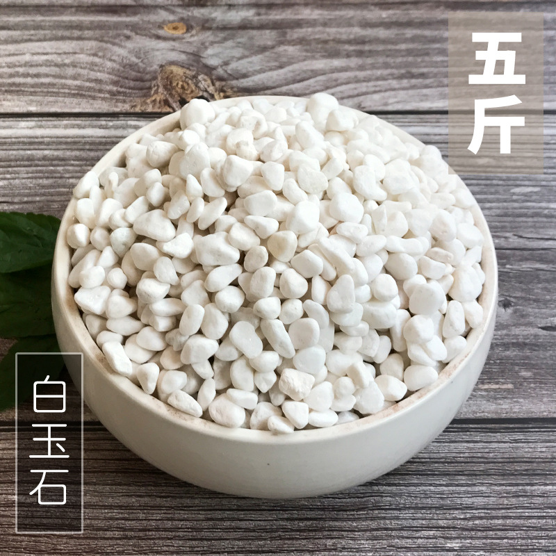 天然白石子庭院造景园林铺路盆栽鱼缸装饰汉白玉白石子白色小石子