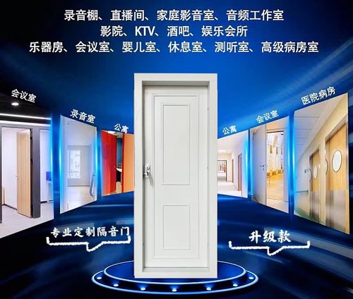 隔音门定制 ktv隔音门影音室直播间家用卧室房门防火 隔声 静音门 - 封面