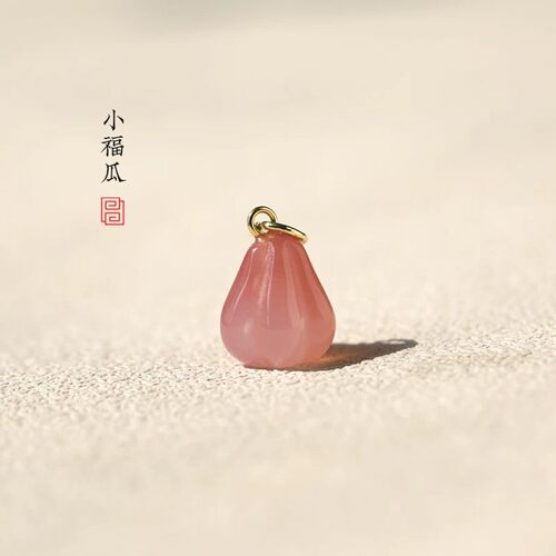 红玛瑙福瓜吊坠 生肖兔如意手机链女士锁骨链挂坠 个性时尚伴手礼