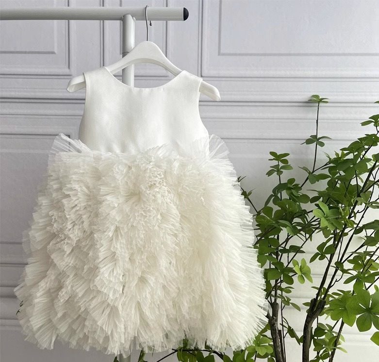 高端tutu裙秋冬女童宴会小礼裙小女孩生日公主裙网纱连衣裙蓬蓬裙