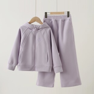 女童两件套2026春秋新款儿童春装卫衣休闲运动连帽运动中大童套装