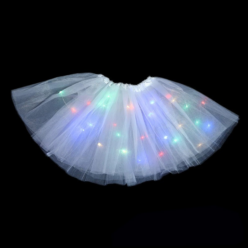 半身网纱led发光儿童tutu裙撑