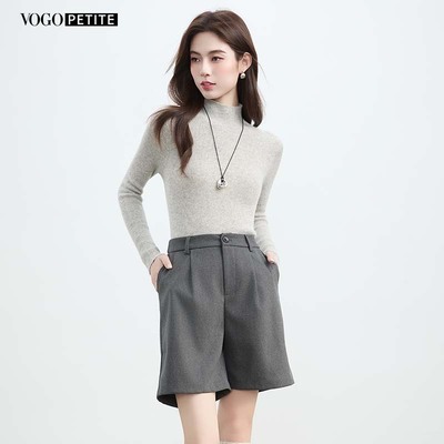 山羊绒长袖半高领套衫