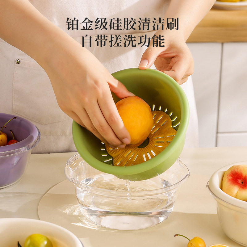 自主设计双层沥水篮加厚
