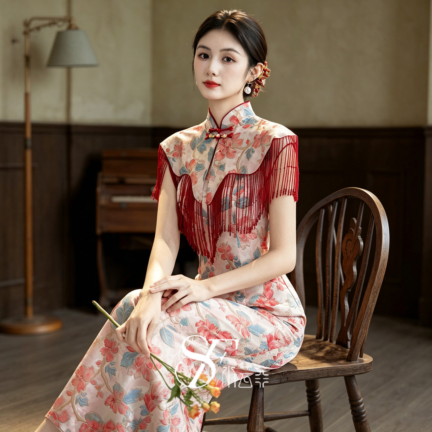 中国风敬酒服新娘旗袍2026新款高贵复古两件套结婚年轻人订婚礼服