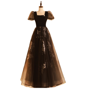 晚礼服裙女宴会高端气质名媛黑色轻奢连衣裙高级感18岁成年礼女生