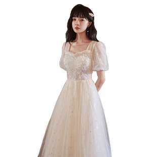 高级感晚礼服女宴会高端气质钢琴演奏艺考声乐高中生成人礼连衣裙