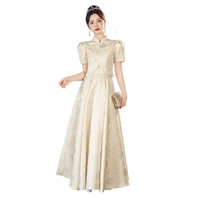 优雅公主风短袖晚礼服礼服