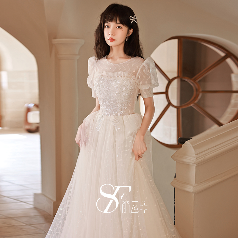泡泡袖学生晚礼服声乐艺考高级感
