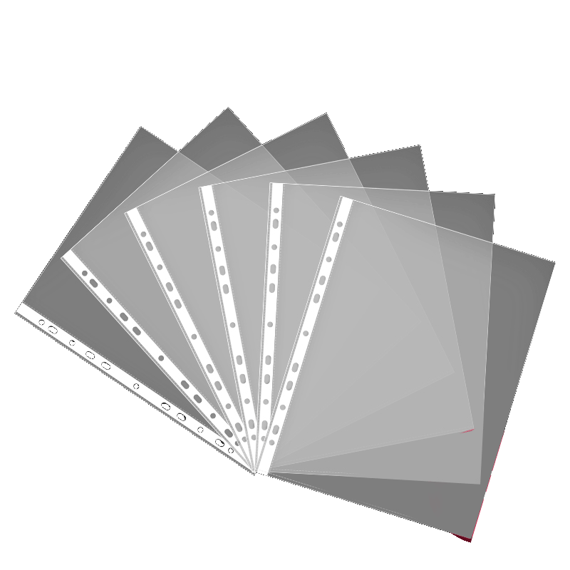 得力a4透明文件袋11孔活页插袋十一塑料资料册文件夹备用保护袋快劳文件套加厚打孔防水办公资料透明保护膜