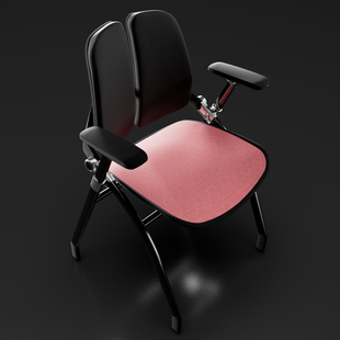 双背护腰电脑椅小户型可折叠办公椅会议培训凳靠背坐姿人体工学椅