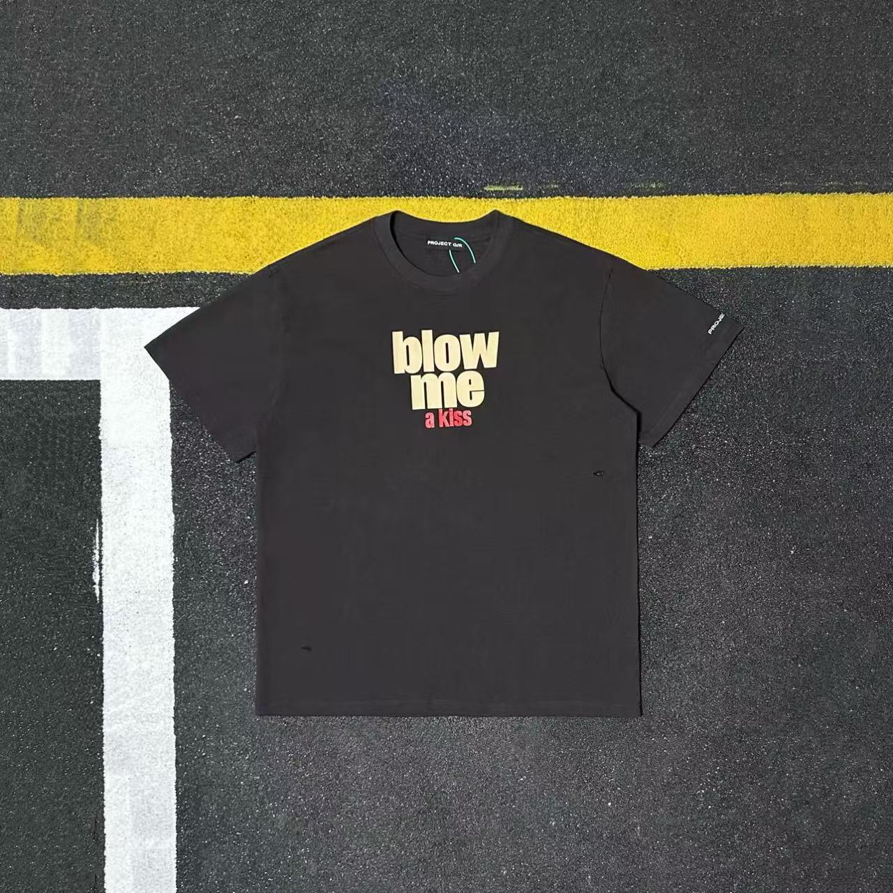 美式全棉潮流短袖T恤男宽松圆领字母印花水洗做旧美式高街青少年