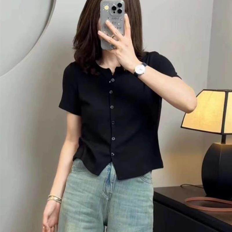 SOLENELARA夏装搭配一整套时尚网红炸街减龄针织上衣牛仔裤盐系轻