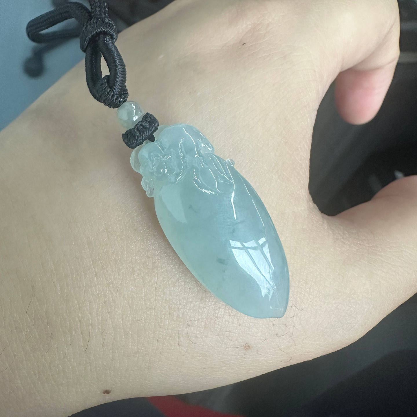 灵猴献瑞福瓜翡翠吊坠 天然缅甸A货挂件翰翡珠宝本命年情人节礼物