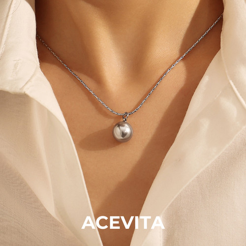 真铂金灰施家珍珠ACEVITA项链
