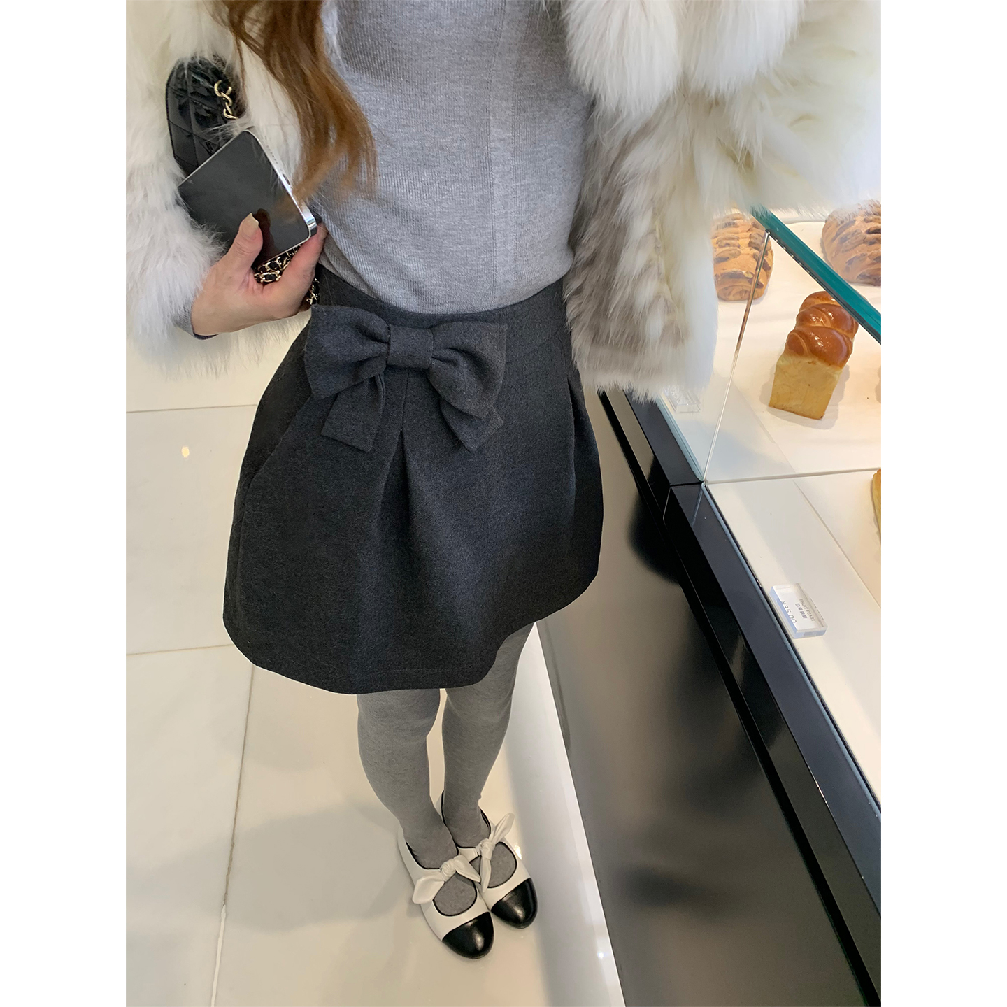 SourceWithU蝴蝶结立体百搭半裙