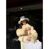 SourceWithU 代官山 100兔毛绝美兔毛皮草外套毛毛上衣