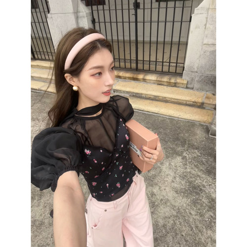 SourceWithU黑色罩衫配吊带