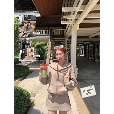 SourceWithU花朵卫衣裙裤长裤