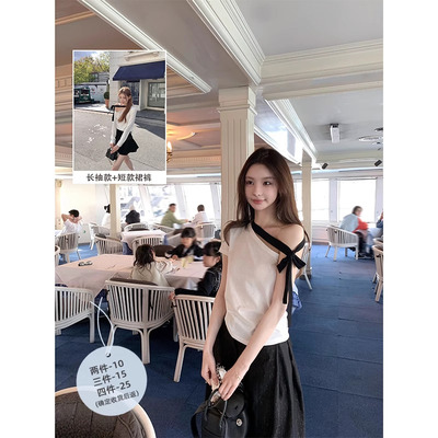 SourceWithU绑带休闲tee裙裤