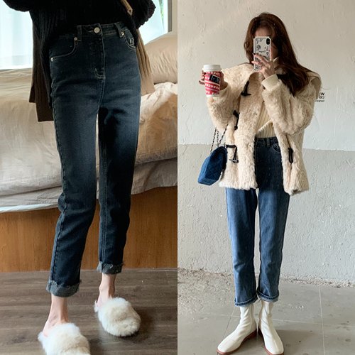 面料巨舒服显瘦满分牛仔裤