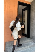 精致小香风拼色吊带背心女半身裙套装 SourceWithU 天生女主